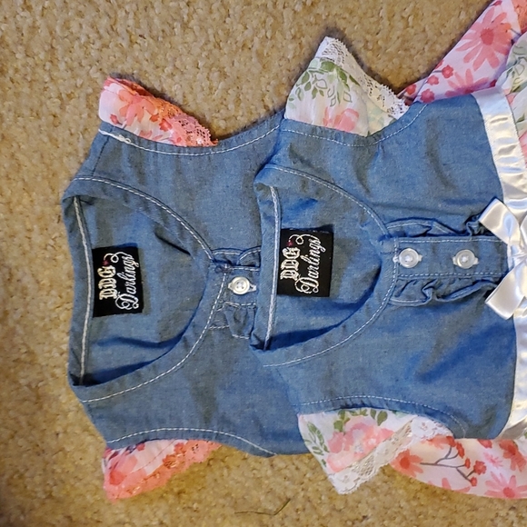 Lot of 2 Infant Girls DDG Darlings denim dresses - Picture 3 of 5
